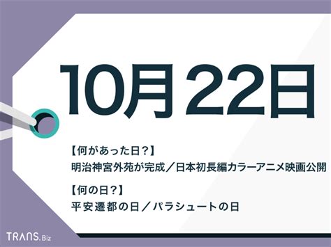 10月22|「10月22日」は何の日？祝日や国内外の出来事・星。